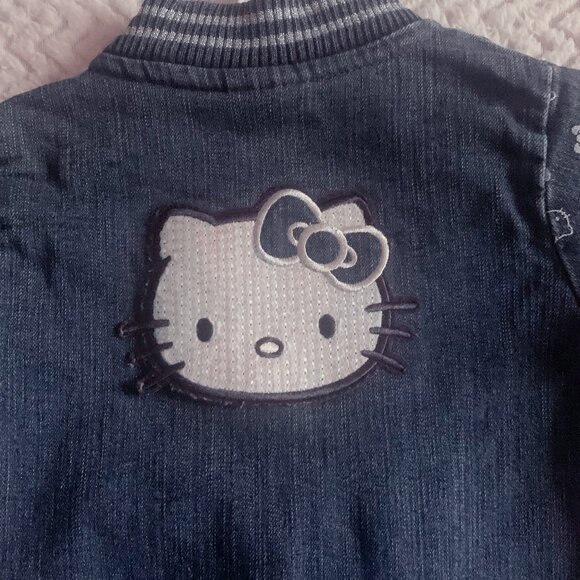 Hello Kitty Sanrio Blue Jean Denim Applique JacketSize 3T - Picture 3 of 7